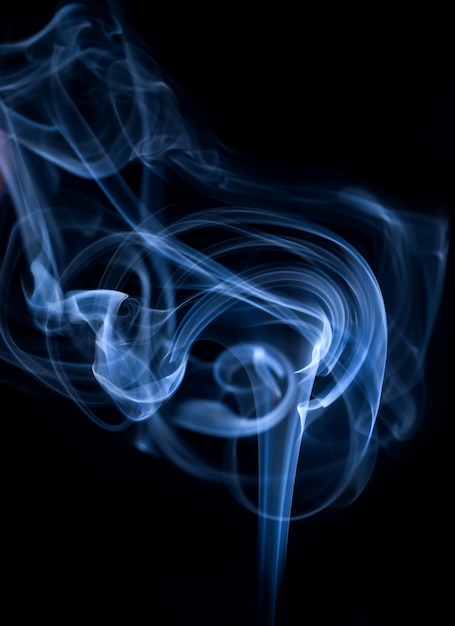 Free photo white smoke collection on black background