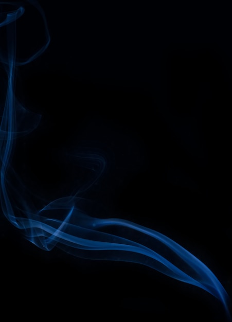 White smoke collection on black background