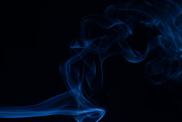 White smoke collection on black background