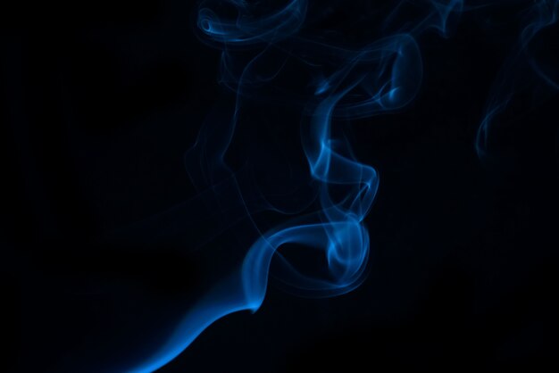 White smoke collection on black background