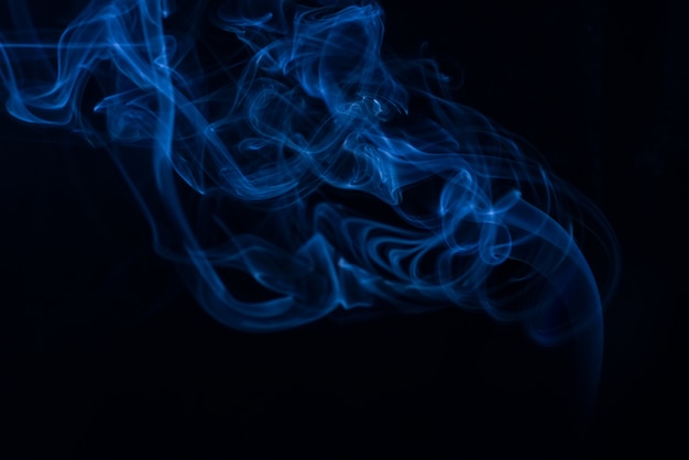 White smoke collection on black background