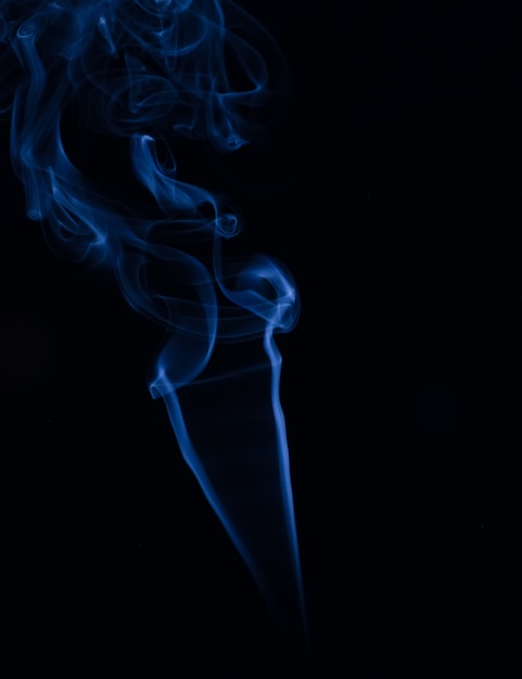 White smoke collection on black background