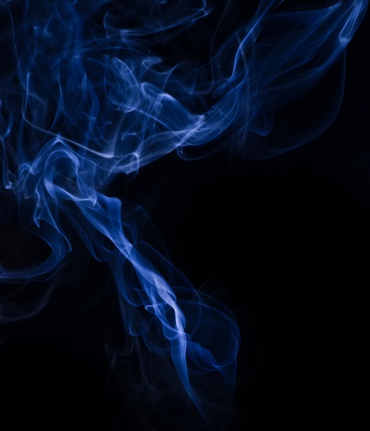 White smoke collection on black background