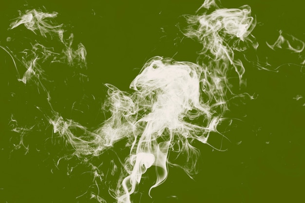 White smoke on moss background