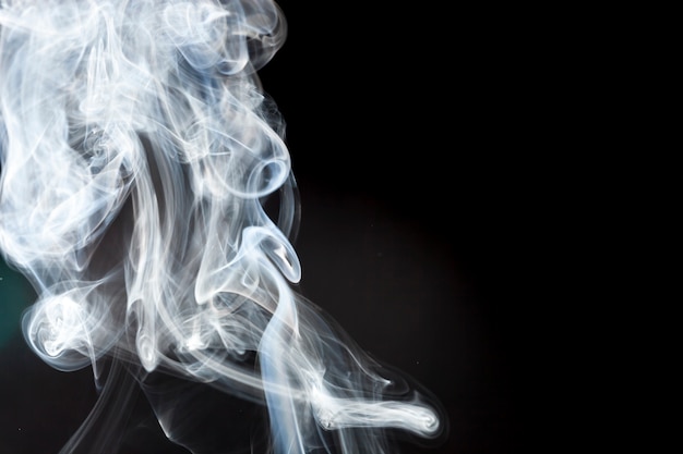 White smoke with abstract shape