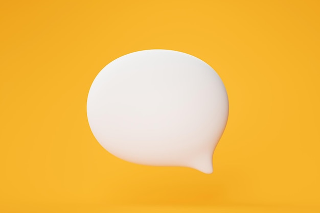 Free photo white speech bubble chat message communication icon sign or symbol background 3d illustration