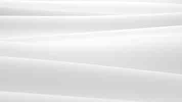 Free photo white surface with reflections. smooth minimal light waves background. blurry silk waves. minimal soft grayscale ripples flow. 3d render illustration.