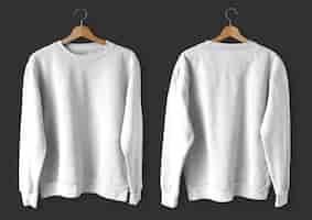 Free photo white sweater front and back