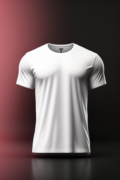 Free Photo a white t - shirt with a black background and a black and red background.