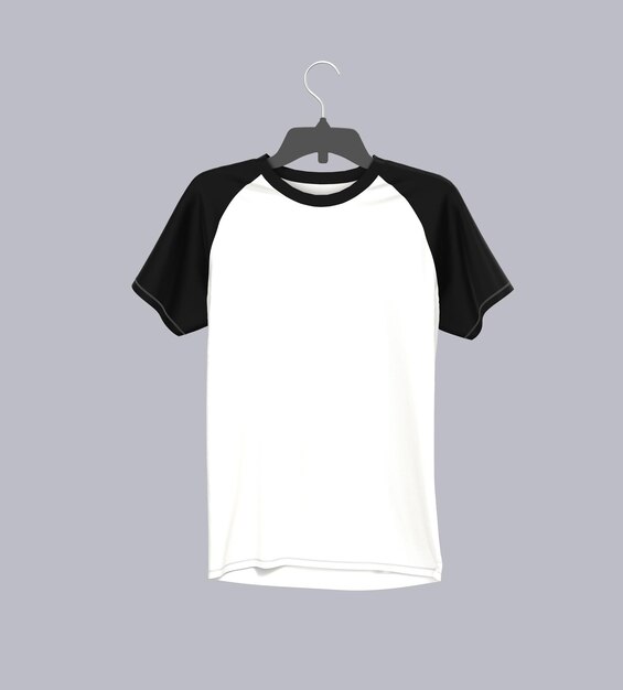 White t-shirt with black sleeves