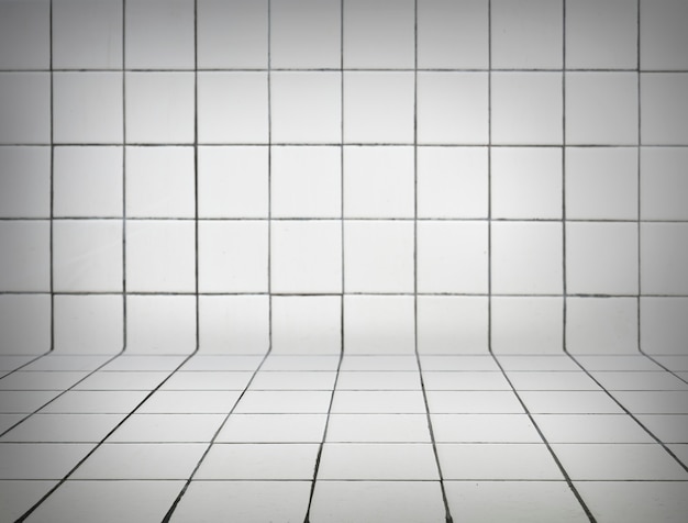 Free photo white tiled background