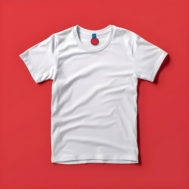 Free photo white tshirt on red background template