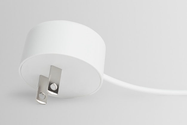 White two pin plug home electronics