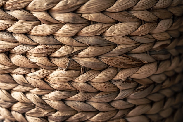 Wicker basket close up background photo texture