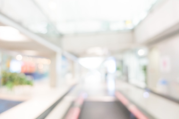 Wide airport with blurred background