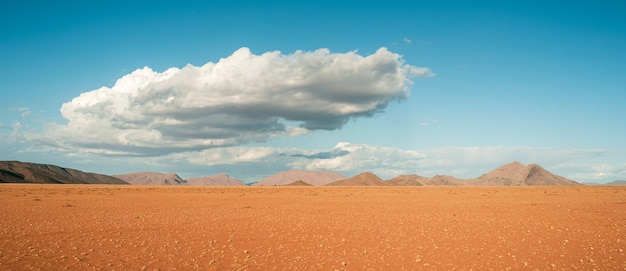 Wide shot of a beautiful view of the Namib desert in Africa