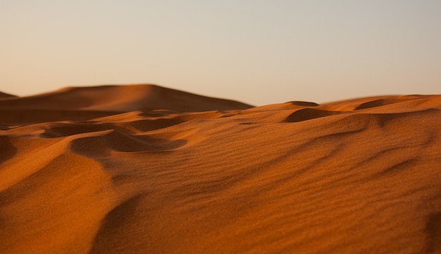 Free Photo wide shot of sandy erg desert