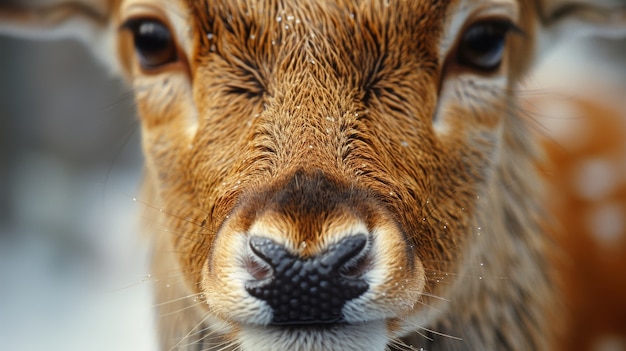 Free photo wild deer in nature