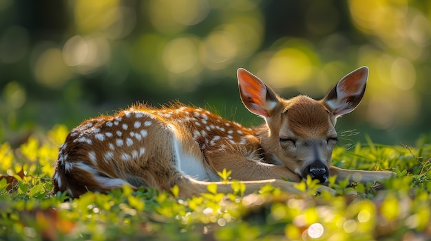 Wild deer in nature