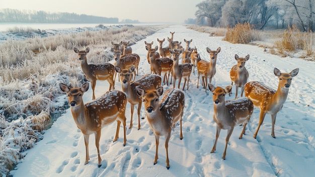 Free Photo wild deer in nature