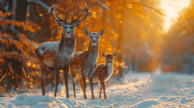 Free Photo wild deer in nature