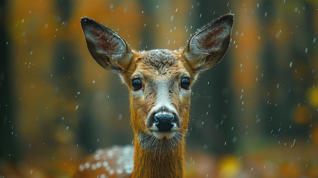 Free photo wild deer in nature