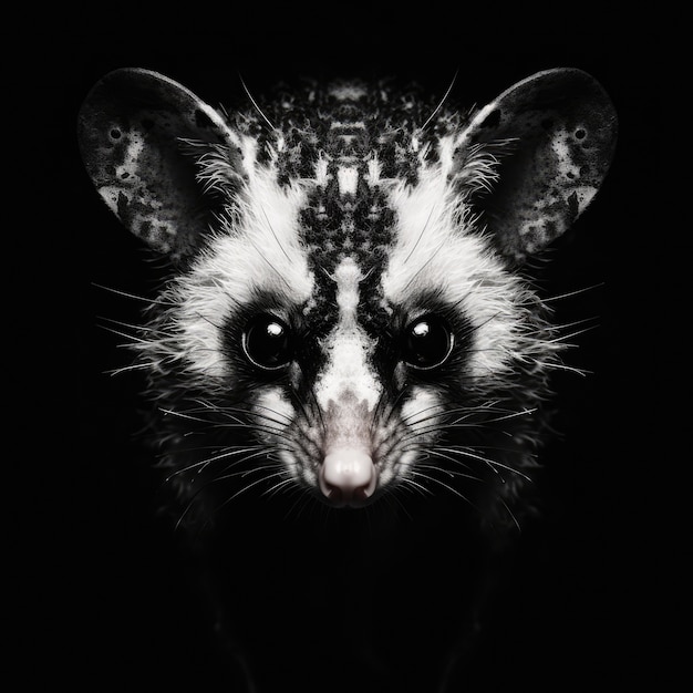 Free Photo wild possum in studio