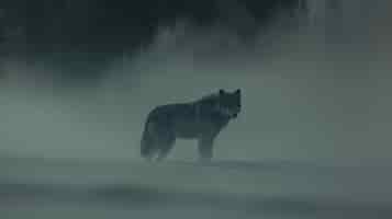 Free photo wild wolf in nature