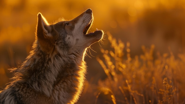 Free photo wild wolf in nature