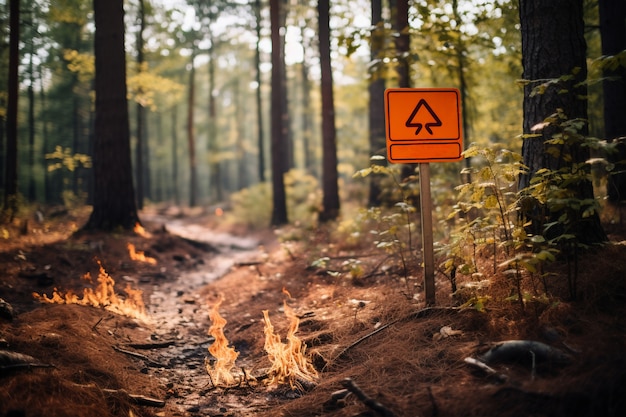 Free photo wildfire sign in nature