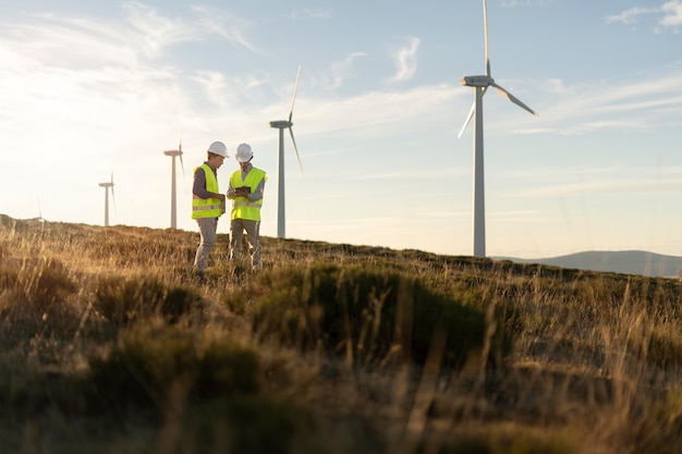 Free photo wind farms fields