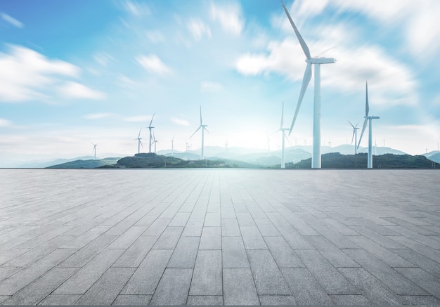 Free Photo windmill landscape