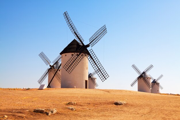 windmills in field