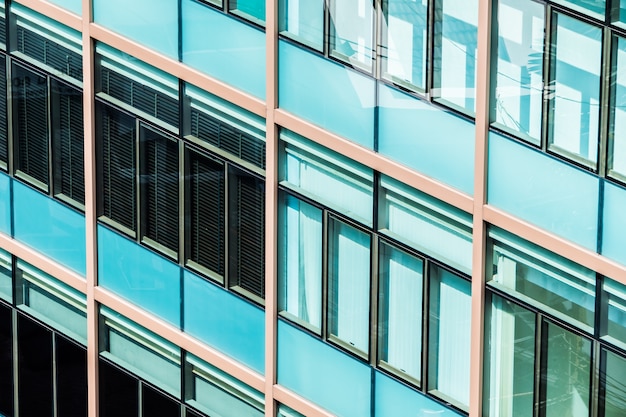 Windows with blue cristal