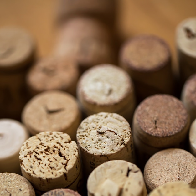 Free photo wine corks on the table