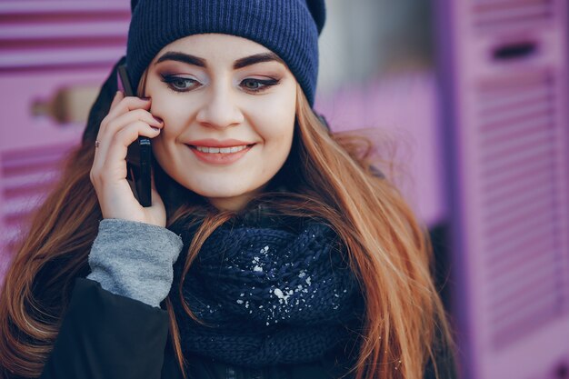 winter background portrait christmas warm