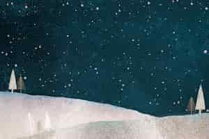 Free photo winter night background, festive holiday design