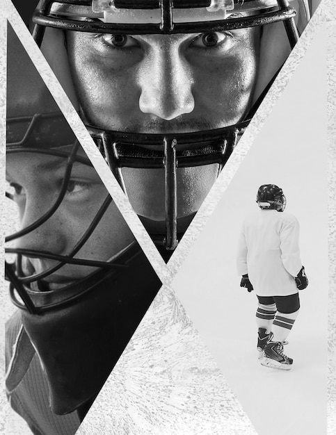 Winter sports collage design