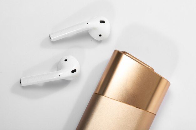 Wireless earphones and golden glo