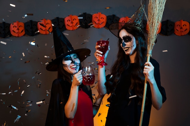 Free photo witches celebrating