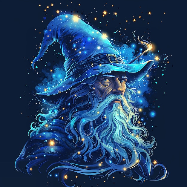 Wizard cartoon illustration