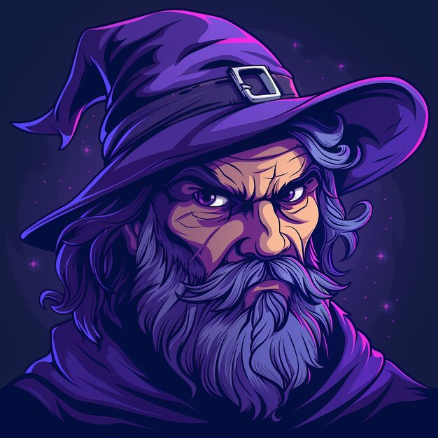 Wizard cartoon illustration