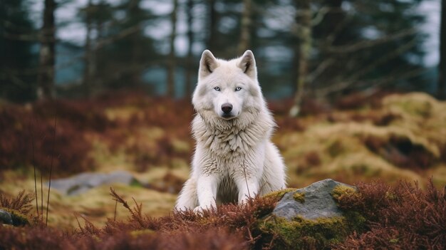 Wolf in natural environment