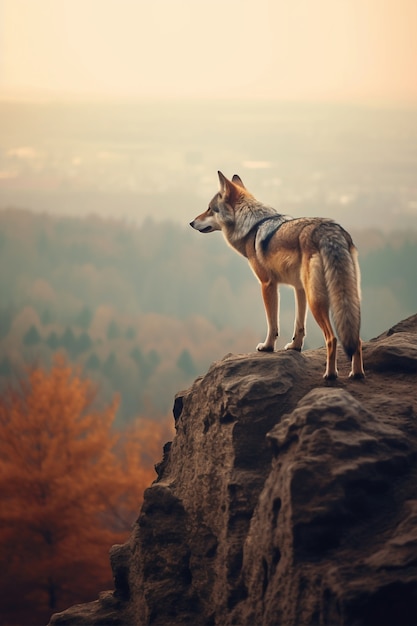 Free photo wolf in natural environment