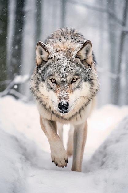 Free photo wolf in natural environment