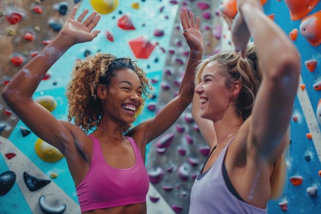 Woman in a bouldering  spot