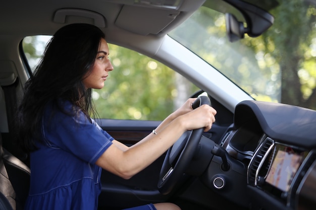 Woman in a car