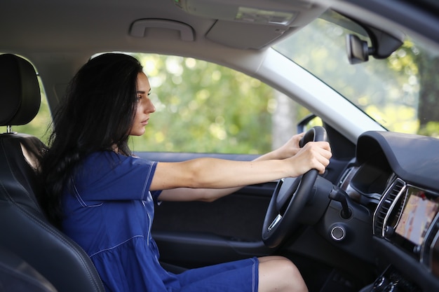 Woman in a car