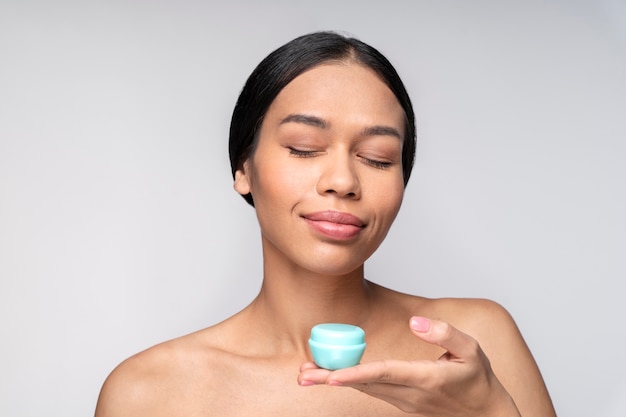 Woman doing beauty and care treatments