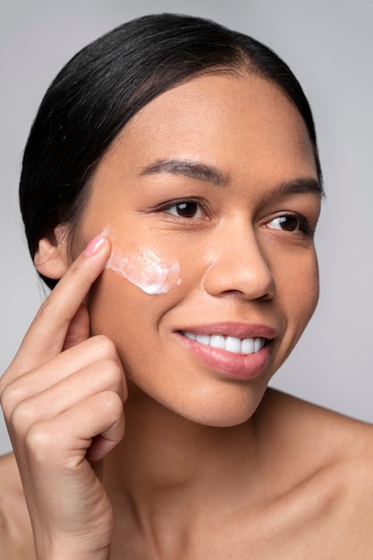 Woman doing beauty and care treatments